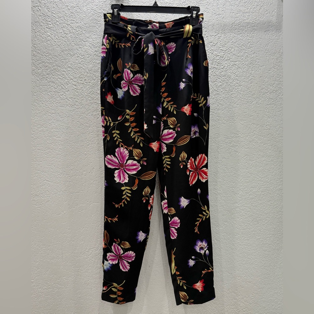 Express Black Floral Women's Dress Pants